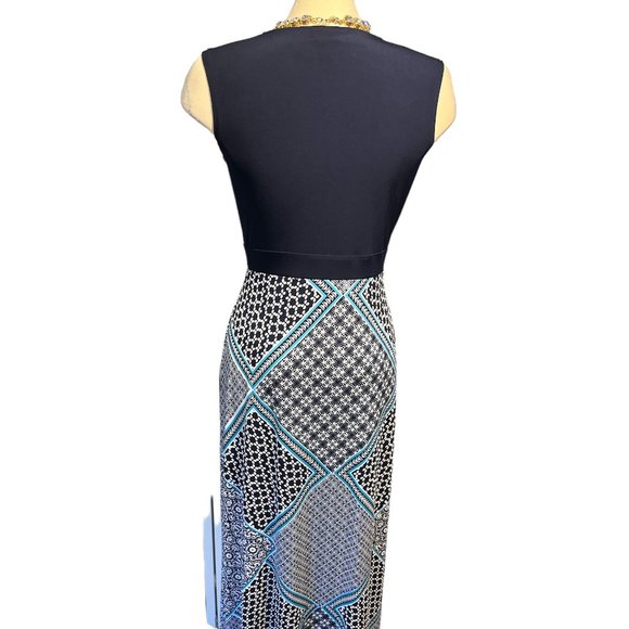 ENFOCUS STUDIO Maxi Dress Size 8 Deep V Plunge Crossover Neckline Sleeveless - Picture 7 of 12